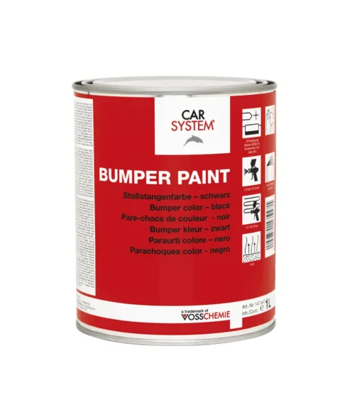 Carsystem Bumper Paint | Vernice strutturante per materie plastiche Nero 1 litro