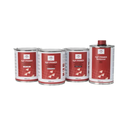 Carsystem HpP Plastic Primer | Primer per parti in plastica carrozzeria auto con Diluente 1 Lt. Incluso | Bianco - Nero - Grigio 1 KG