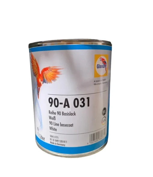 Glasurit 90-A 031 | Vernice base opaca carrozzeria auto | Bianco 1 litro