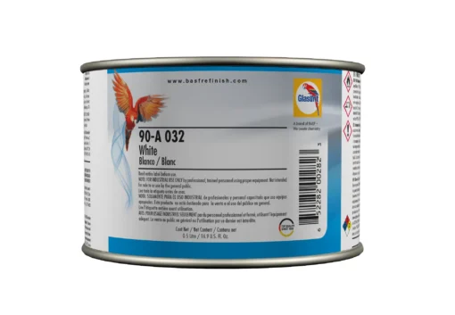 Glasurit 90-A 032 | Vernice base opaca carrozzeria auto | Bianco 0,5 litri