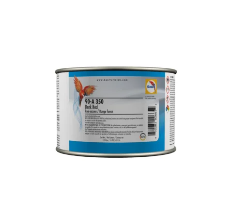 Glasurit 90-A 350 | Vernice base opaca carrozzeria auto | Rosso scuro 0,5 litri