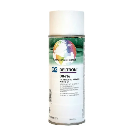 PPG D8416 | Primer spray Deltron 1K per carrozzeria automobile | Bianco 400 ml