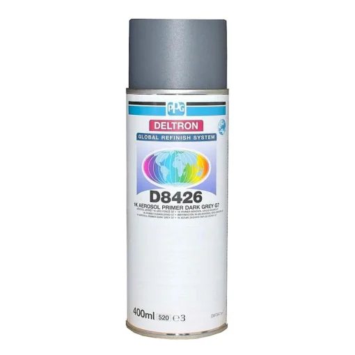 PPG D8426 | Primer spray per pezzi carteggiati auto | Grigio scuro G7 400 ml