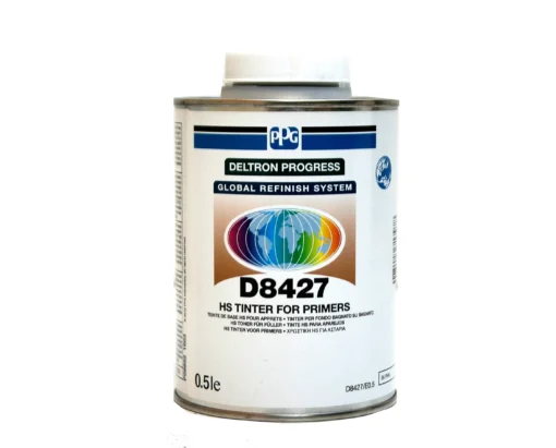 PPG D8427 | Vernice Deltron progress HS per primer carrozzeria | Nero 0,5 litri