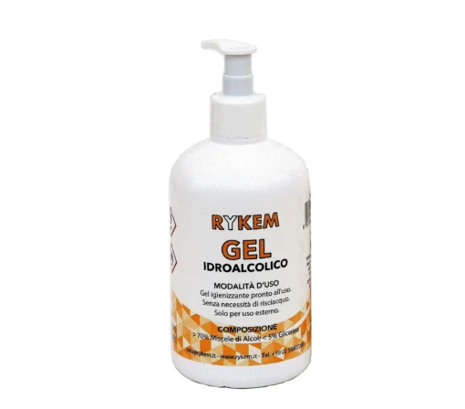 Rykem | Gel idroalcolico igienizzante senza risciacquo per uso esterno 500 ml